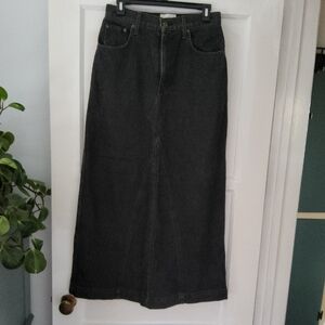 NANUSHKA Charcoal Maxi Denim Skirt
